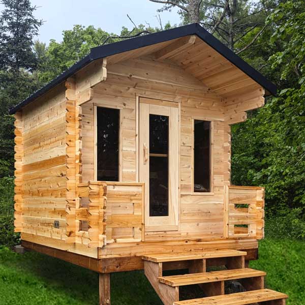 Canadian Timber - Georgian Cabin Sauna with Porch
