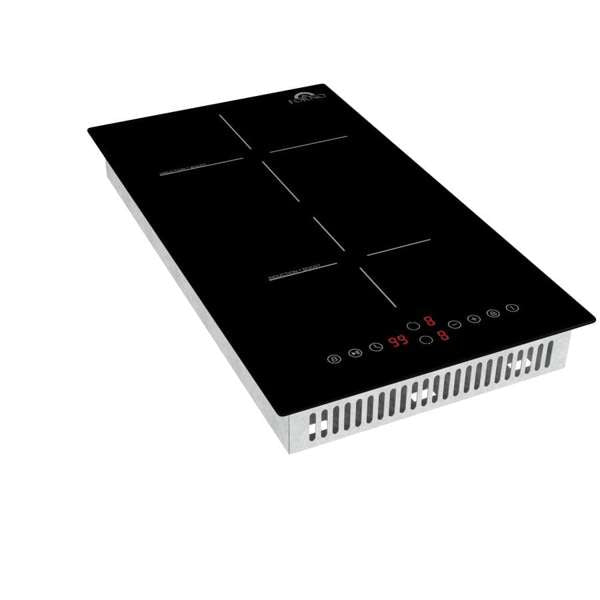 FORNO - Parco 12-Inch Induction Cooktop, 2 Zones, 3600W, Touch Control, 9 Power Levels &amp; Booster Function