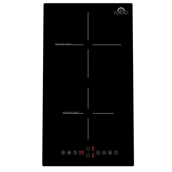 FORNO - Parco 12-Inch Induction Cooktop, 2 Zones, 3600W, Touch Control, 9 Power Levels &amp; Booster Function