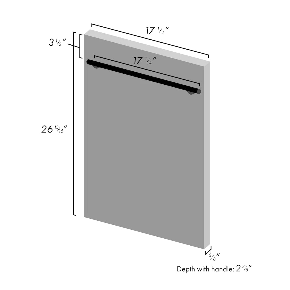 ZLINE 18 in. Compact Oil-Rubbed Bronze Top Control Dishwasher with Stainless Steel Tub and Modern Style Handle, 52dBa