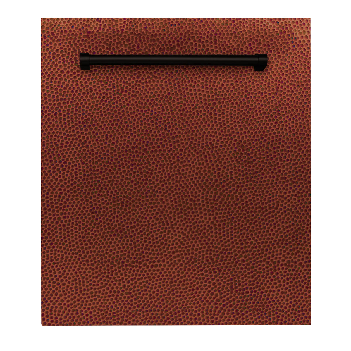 ZLINE 24 in. Hand-Hammered Copper Top Control Dishwasher with Stainless Steel Tub and Traditional Style Handle, 52dBa