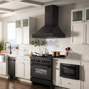 ZLINE - 36" Black Stainless Steel Range Hood with Black Stainless Steel Handle (BS655-36-BS)