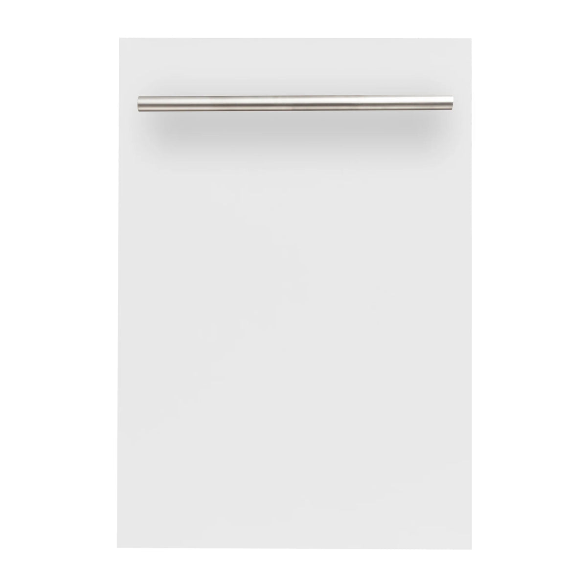 ZLINE 18 in. Compact White Matte Top Control Dishwasher with Stainless Steel Tub and Modern Style Handle, 52dBa