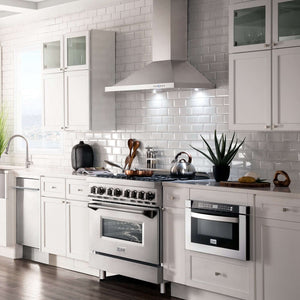 ZLINE - 36" Kitchen Package with Stainless Steel Dual Fuel Range and Convertible Vent Range Hood (2KP-RARH36)