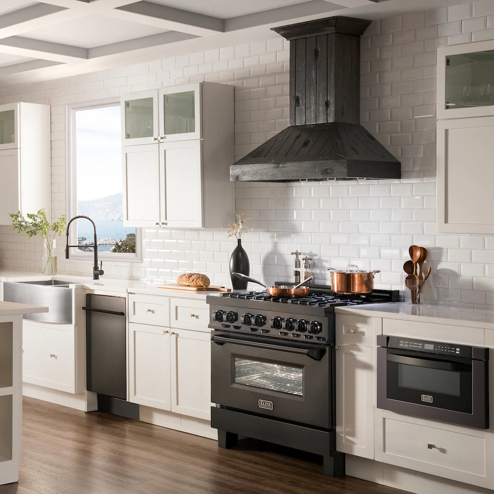 ZLINE 18 in. Compact Oil-Rubbed Bronze Top Control Dishwasher with Stainless Steel Tub and Modern Style Handle, 52dBa