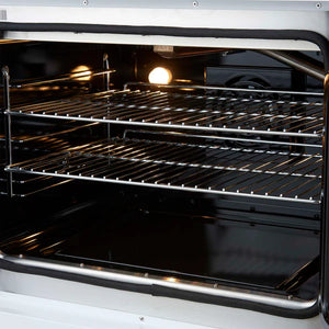 FORNO - Galiano 30-inch Freestanding French Door Dual Fuel Range White