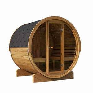 SaunaLife - Model E7G Sauna Barrel Glass Front