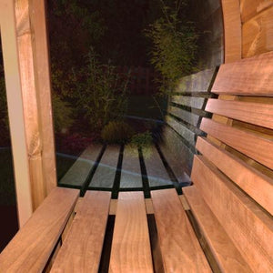 SaunaLife - Model E7G Sauna Barrel Glass Front