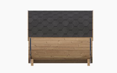 SaunaLife - Model E8G Sauna Barrel Glass Front