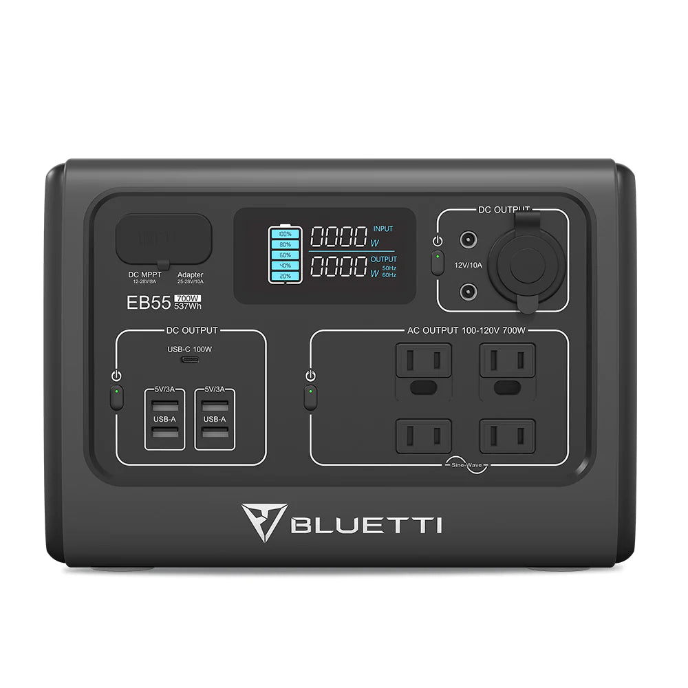 BLUETTI EB55 Portable Power Station | 700W 537Wh