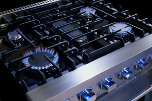 Cosmo 30 in. Slide-In Freestanding Gas Range with 5 Sealed Burners, Cast Iron Grates, 4.5 cu. ft. Capacity Convection Oven in Stainless Steel