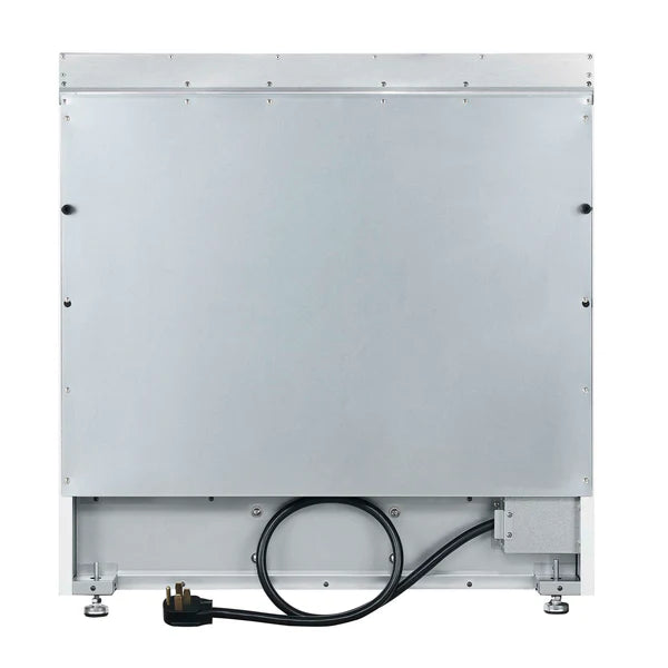 FORNO - Paolo 36 Inch White Freestanding Electric Range, Stainless Steel, 5.44 cu.ft, True Convection Oven, Energy Efficient