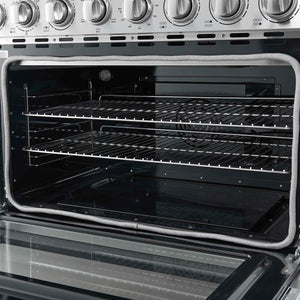 FORNO - Paolo 36 Inch Freestanding Electric Range, Stainless Steel, 5.44 cu.ft, True Convection Oven, Energy Efficient