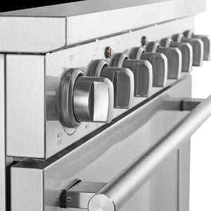 FORNO - Paolo 36 Inch Freestanding Electric Range, Stainless Steel, 5.44 cu.ft, True Convection Oven, Energy Efficient