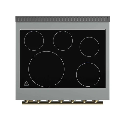 FORNO - Paolo 30-Inch Freestanding Electric Range, Black, 4.38 cu.ft, True Convection Oven, Energy Efficient