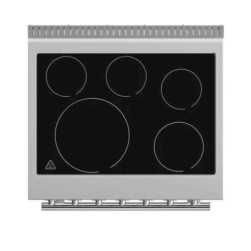 FORNO - Paolo 30-Inch Freestanding Electric Range, Stainless Steel, 4.38 cu.ft, True Convection Oven, Energy Efficient