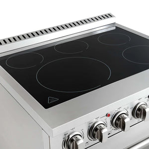 FORNO - Paolo 30-Inch Freestanding Electric Range, Stainless Steel, 4.38 cu.ft, True Convection Oven, Energy Efficient