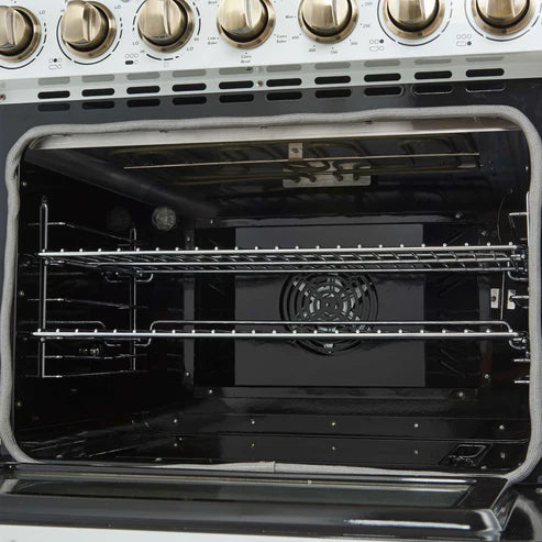 FORNO - Paolo 30-Inch Freestanding Electric Range, White, 4.38 cu.ft, True Convection Oven, Energy Efficient