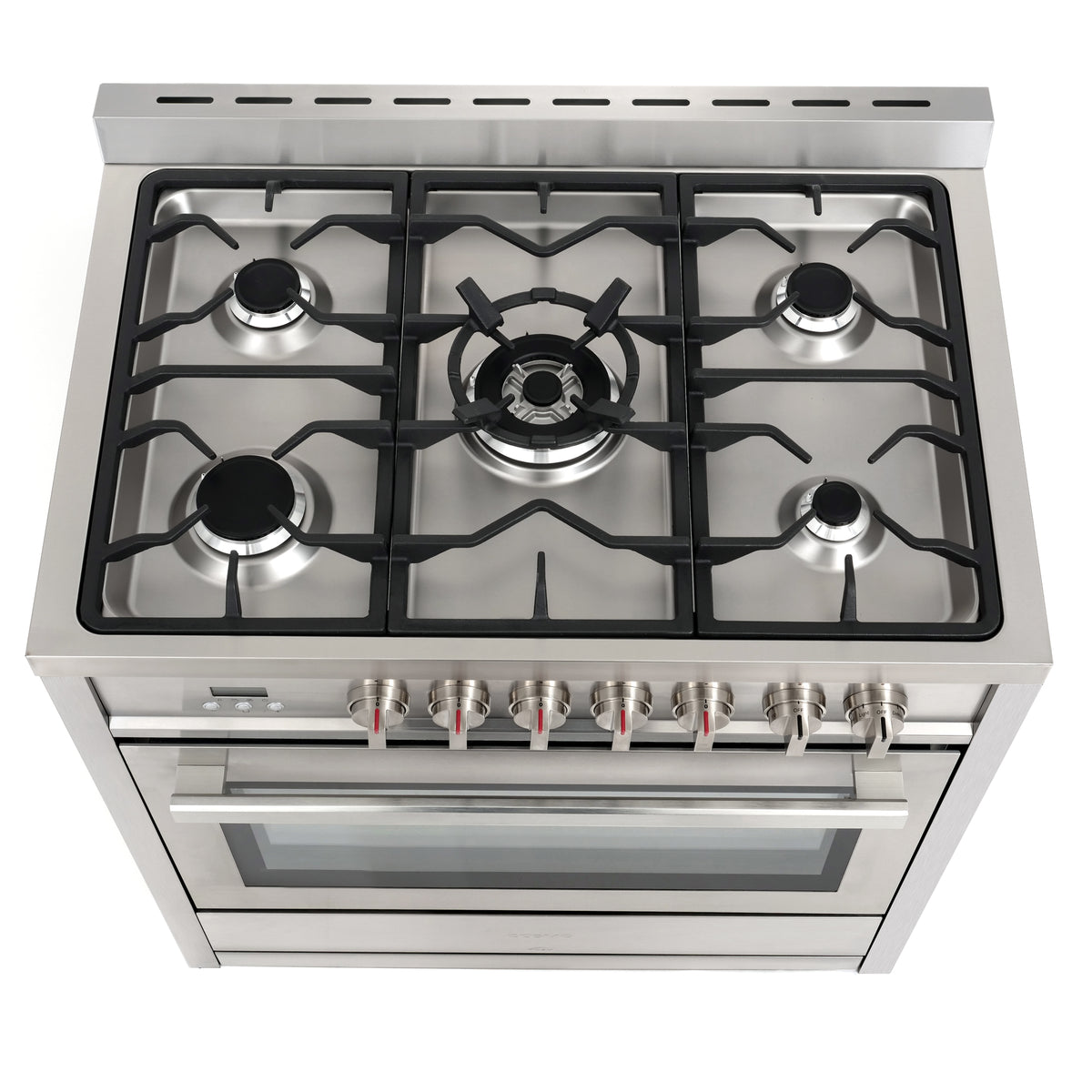 Cosmo Commercial-Style 36 in. 3.8 cu. ft. Single Oven Dual Fuel Range with 8 Function Convection Oven in Stainless Steel