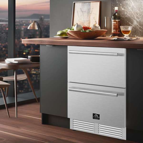 FORNO - Como 24&quot; Indoor Outdoor Drawer Refrigerator, 4.87 cu.ft.