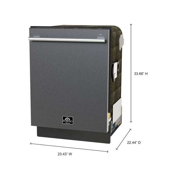 FORNO - Romano Espresso 24&quot; Built-In Black Dishwasher