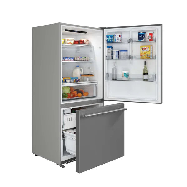 FORNO - Milano 2-Piece 62-Inch Freestanding Dual Bottom Freezer Refrigerator, Stainless Steel – 34.4 cu.ft, Touch Control, Ice Maker