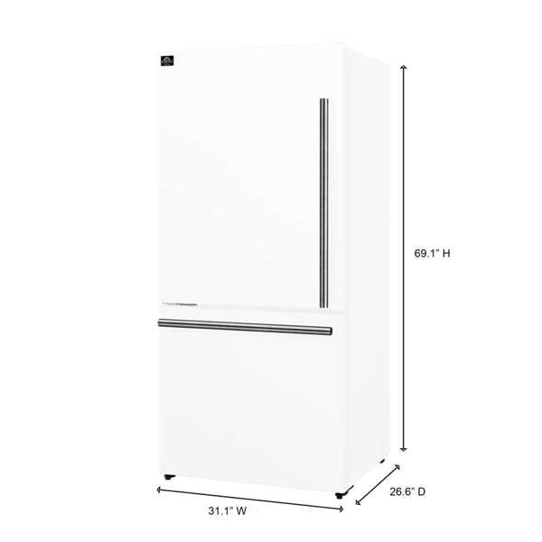 FORNO - Milano Espresso 31&quot; White with Ice Maker