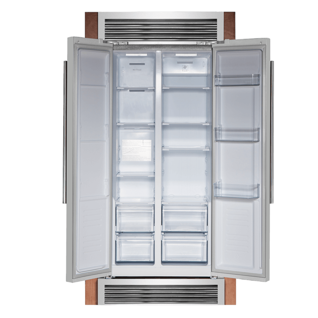 FORNO - Salerno 33″ Side-by-Side 15.6 Cu.Ft. Stainless Steel Refrigerator with Grill Trim