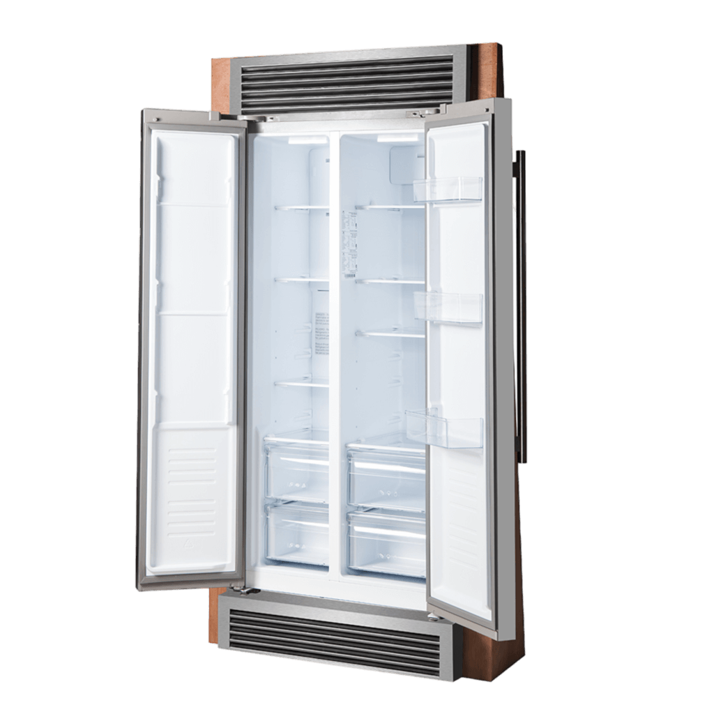 FORNO - Salerno 33″ Side-by-Side 15.6 Cu.Ft. Stainless Steel Refrigerator with Grill Trim