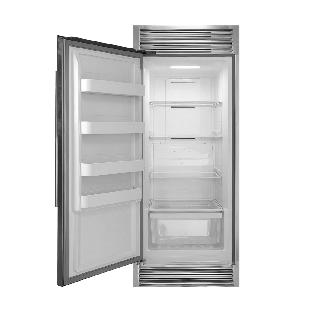 FORNO - Rizzuto 32″ Left Hand Swing Open 13.8 Cu.Ft. Stainless Steel Dual Zone Refrigerator/Freezer