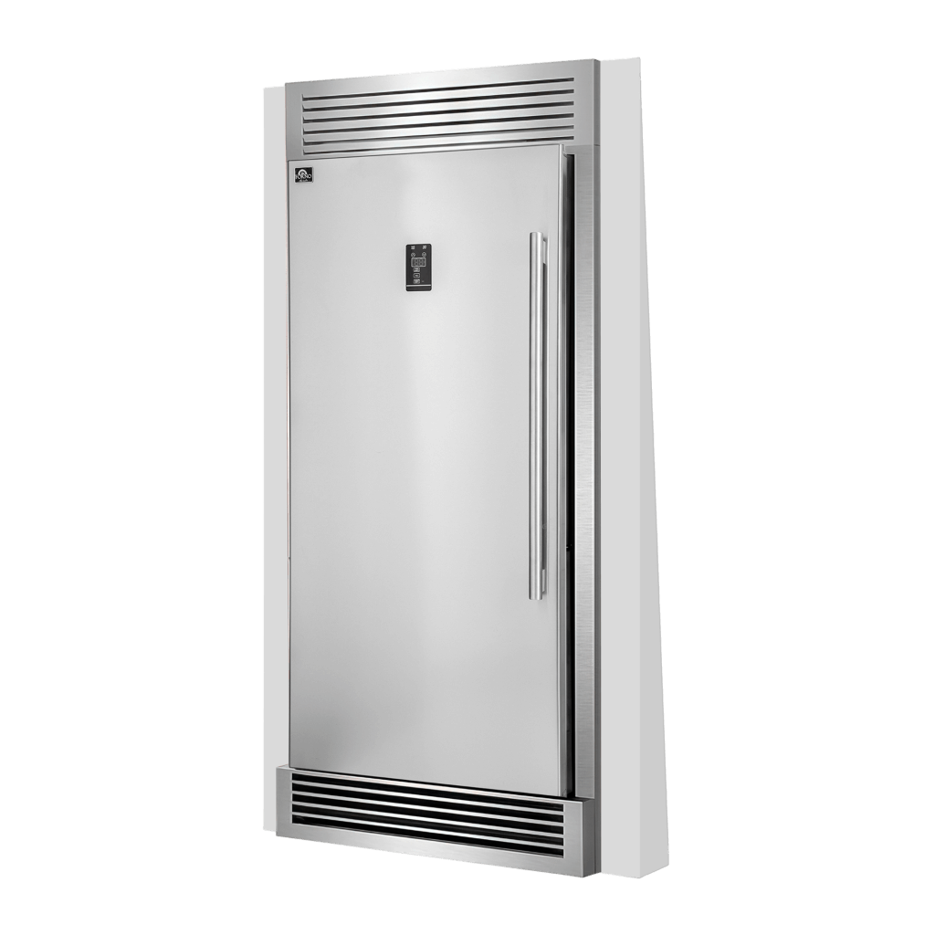 FORNO - Rizzuto 32″ Left Hand Swing Open 13.8 Cu.Ft. Stainless Steel Dual Zone Refrigerator/Freezer