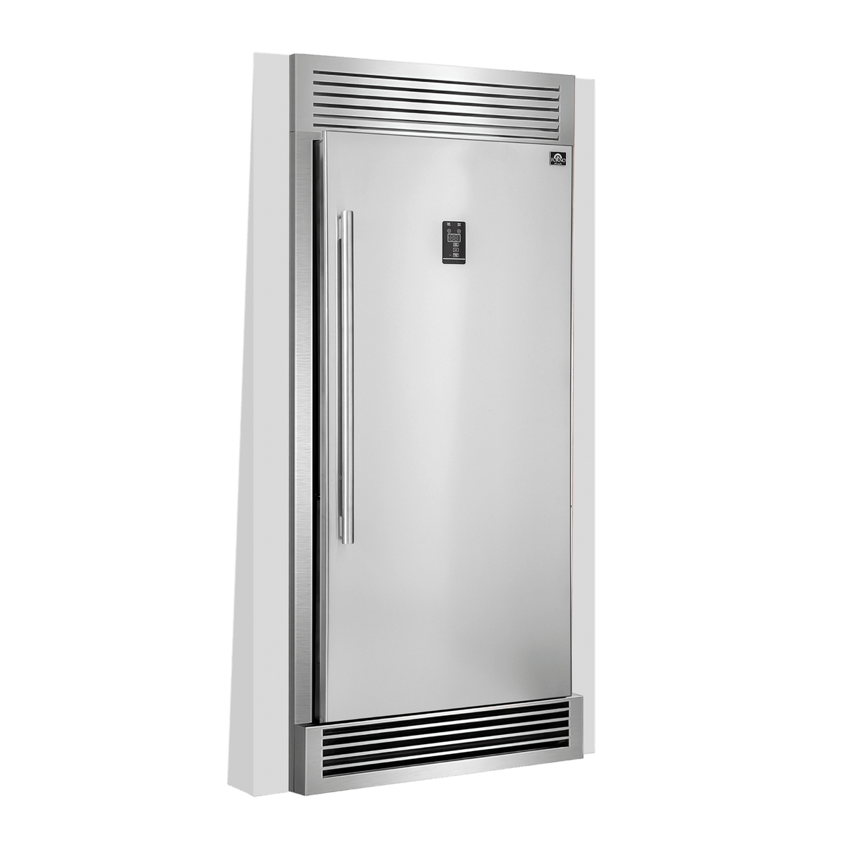 FORNO - Rizzuto 32″ Right Hand Swing Open 13.8 Cu.Ft. Stainless Steel Dual Zone Refrigerator/Freezer