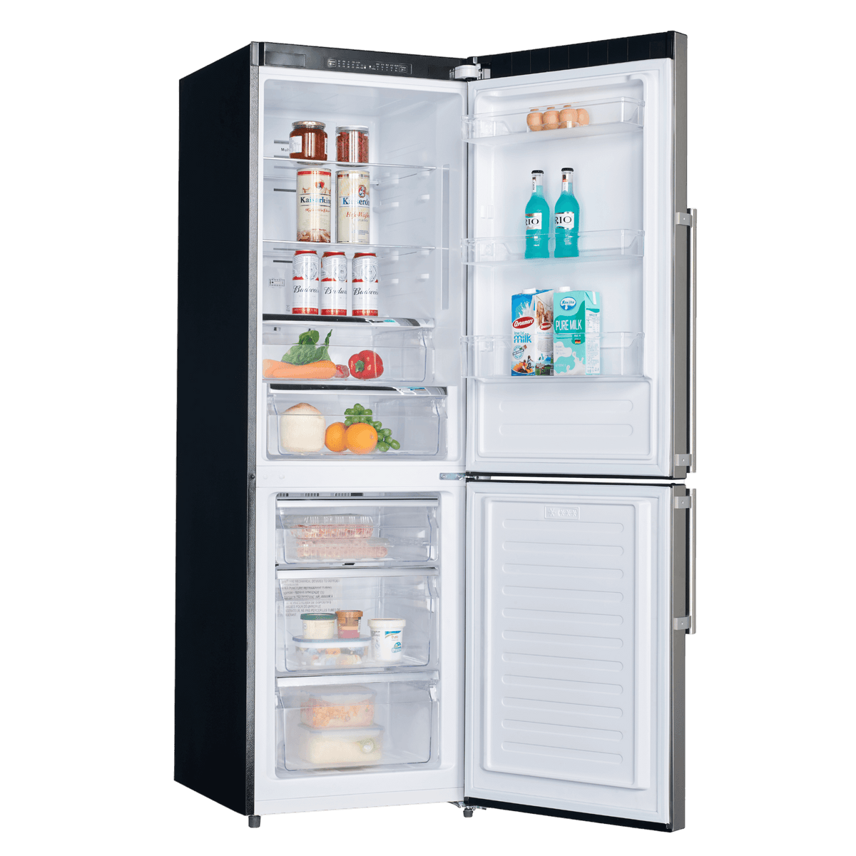 FORNO - 24″ Inch W. Bottom Mount Freestanding Refrigerator and Freezer with 11.1 Cubic Ft. Total Capacity (Right Side)