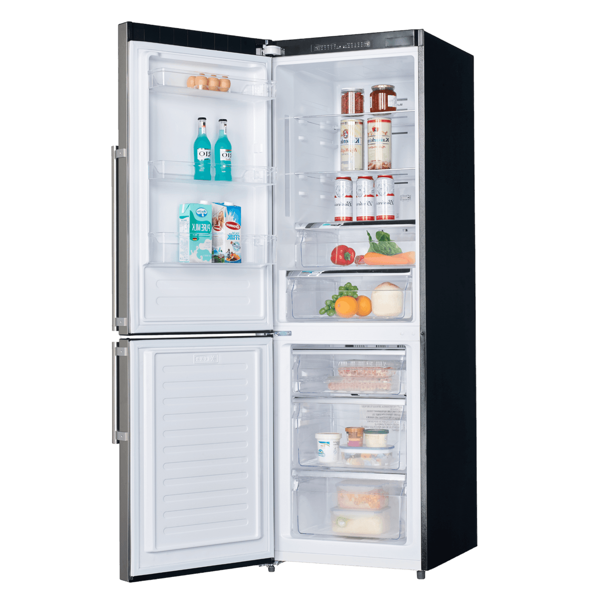 FORNO - 24″ Inch W. Bottom Mount Freestanding Refrigerator and Freezer with 11.1 Cubic Ft. Total Capacity (Left Side)