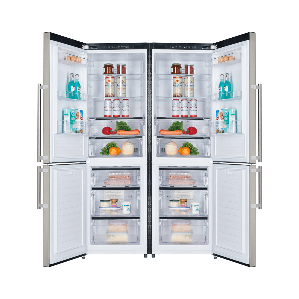 FORNO - Freestanding 48 Inch Side by Side Bottom Mount Freezer Refrigerator with 22.2 Cubic Ft. Total Capacity Combo