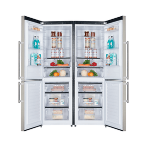 FORNO - Freestanding 48 Inch Side by Side Bottom Mount Freezer Refrigerator with 22.2 Cubic Ft. Total Capacity Combo