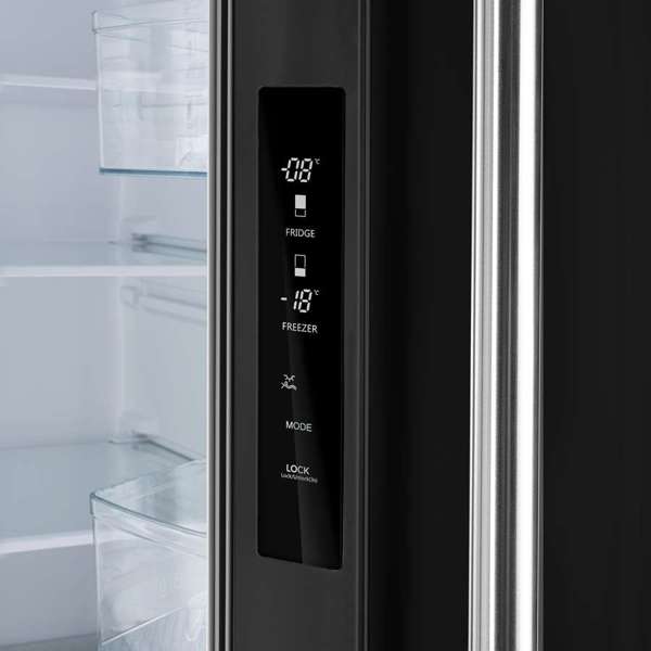 FORNO - Gallipoli Epsresso 30&quot;-Wide Black French Door Refrigerator with Bottom Freezer 17.5 Cu. Ft. Capacity - No Frost with Ice Maker