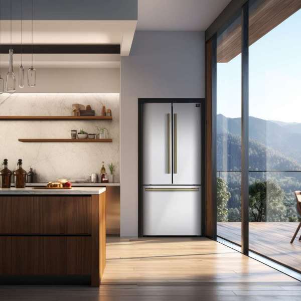 FORNO - Gallipoli Epsresso 30&quot;-Wide White French Door Refrigerator with Bottom Freezer 17.5 Cu. Ft. Capacity - No Frost with Ice Maker