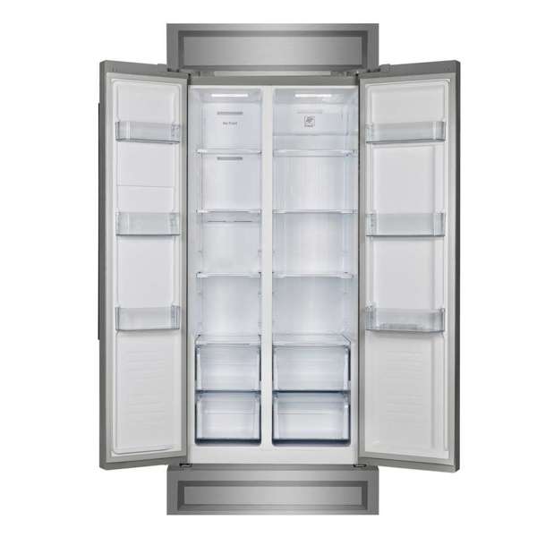 FORNO - Salerno 33&quot; Built-in Stainless Steel Refrigerator 15.6 cu. ft - With Modern Decorative Grill - 37&quot; Wide
