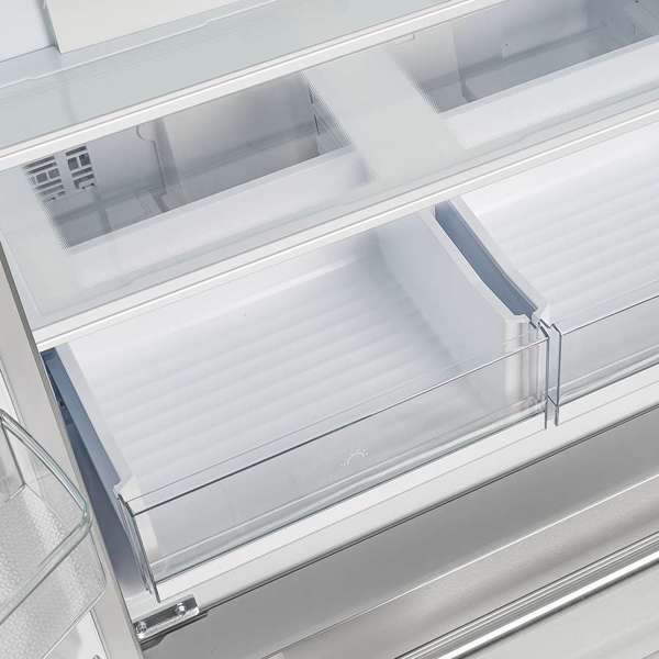 FORNO - Moena 36&quot; French Door 19.2 cu. ft Stainless Steel Refrigerator, with Modern Decorative Grill - 40&quot; Wide