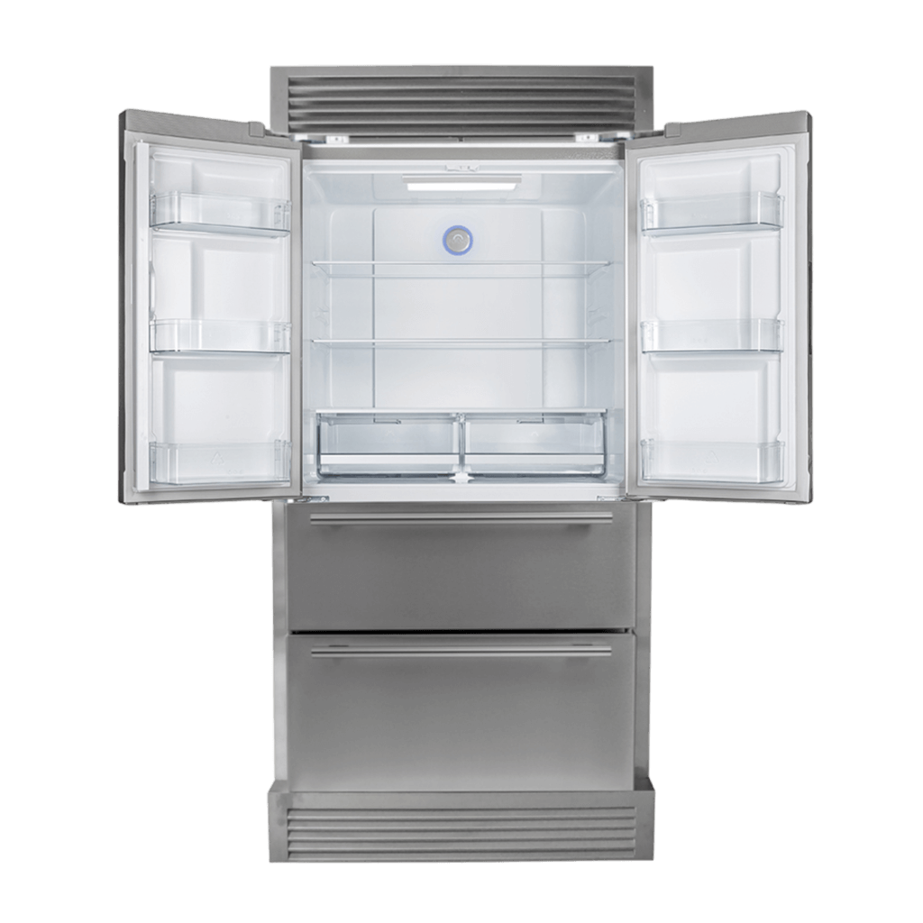 FORNO - Moena 36″ French Door 19.2 Cu.Ft. Stainless Steel Refrigerator with Grill Trim