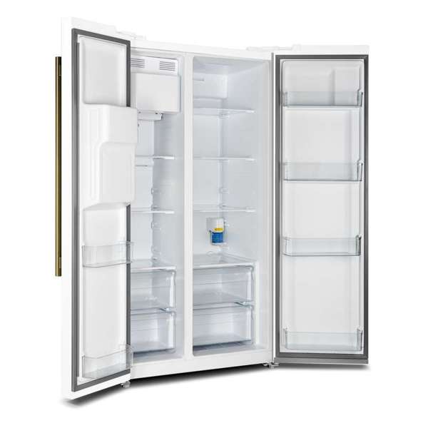 FORNO - Salerno Espresso 36&quot; Side-by-Side White Refrigerator 20 cu.ft