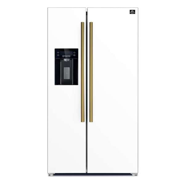 FORNO - Salerno Espresso 36&quot; Side-by-Side White Refrigerator 20 cu.ft