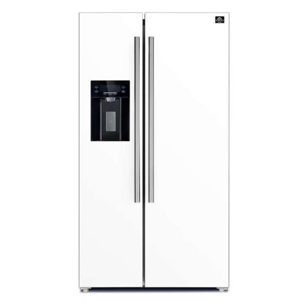 FORNO - Salerno Espresso 36&quot; Side-by-Side White Refrigerator 20 cu.ft