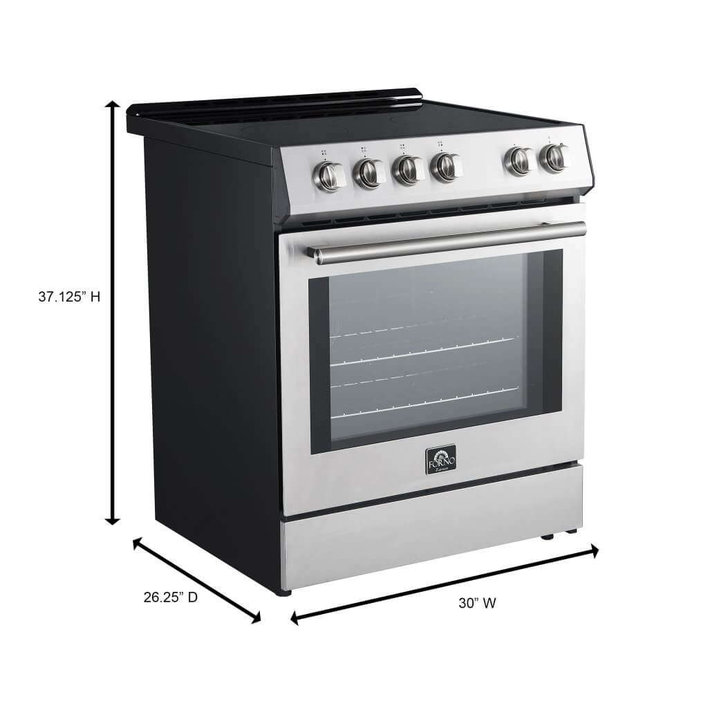 FORNO - Leonardo Espresso 30&quot; Electric Range Stainless-Steel