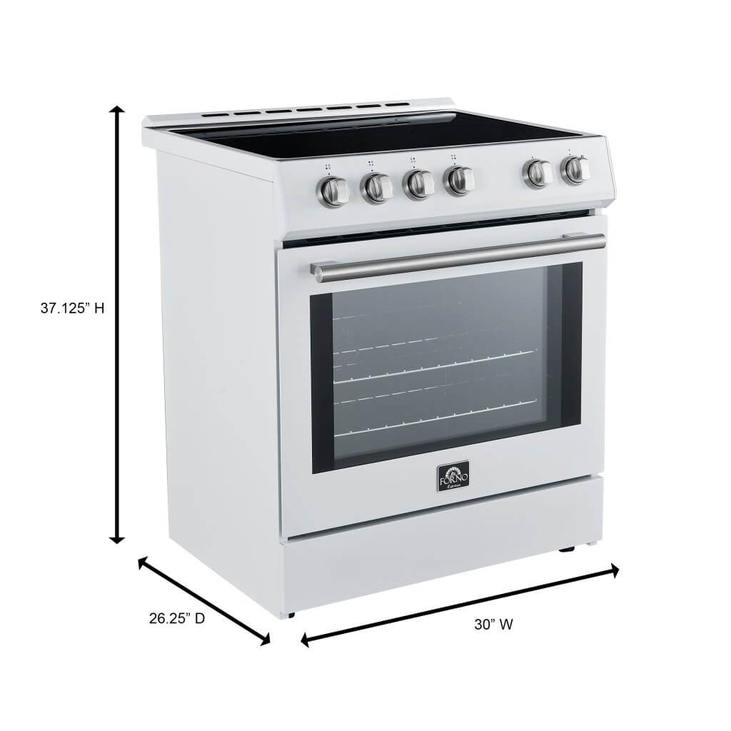 FORNO - Leonardo Espresso 30″ Electric Range White