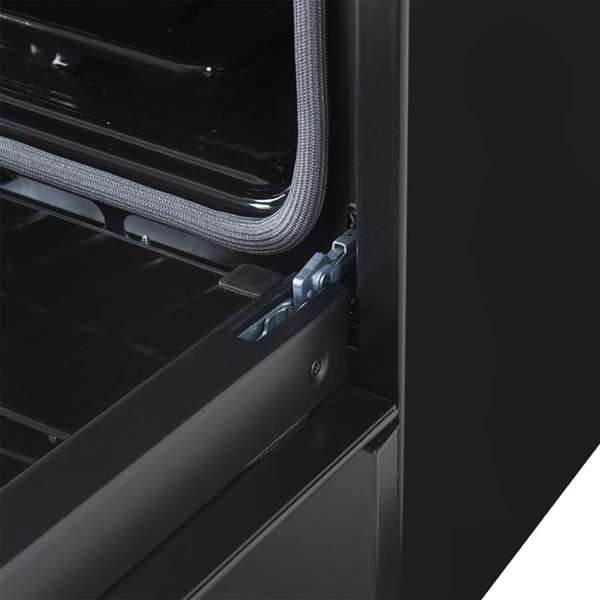 FORNO - Leonardo Espresso 30&quot; Black Gas Range, 5 Burners, 39 500 BTU, 5 cu.ft. Convection Oven