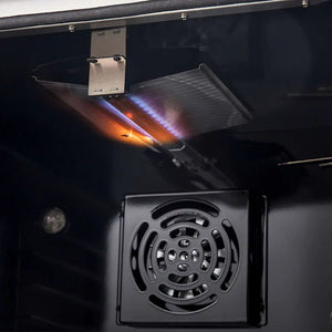 FORNO - Marco 30-inch Gas Range Black & Antique Brass Design, 4 Burners 37,000 BTU, 4.32 cu.ft. Convection Oven