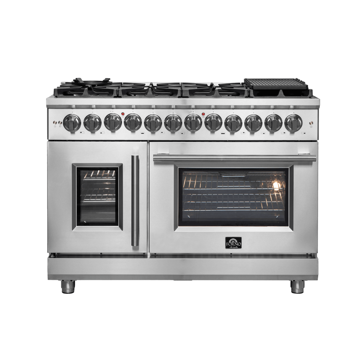FORNO - Massimo 48″ Freestanding French Door Dual Fuel Range