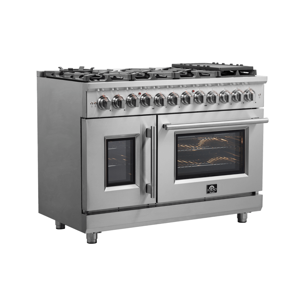 FORNO - Massimo 48″ Freestanding French Door Dual Fuel Range